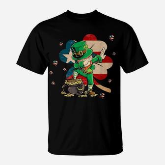 Irish Puerto Rico Dabbing Leprechaun St Patricks Day T-Shirt - Monsterry CA