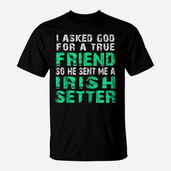 Irish Setter Dog | Irish Setter True Friend Zip Hoodie T-Shirt | Crazezy