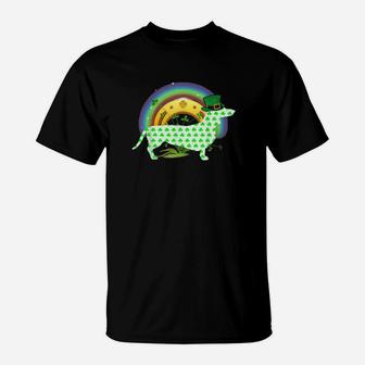 Irish Shamrock Dachshund Dog St Patrick's Day T-Shirt - Monsterry