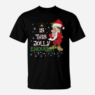Is This Jolly Enough Noel Grumpy Elf Merry Christmas Sweatshirt T-Shirt | Crazezy