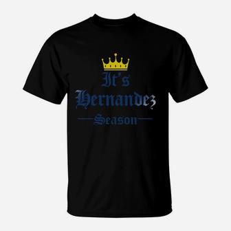 It Is Hernandez Season Funny Name Beer Day T-Shirt - Thegiftio UK