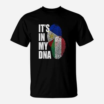 Italian And Filipino Dna Mix Flag Heritage T-Shirt | Crazezy AU