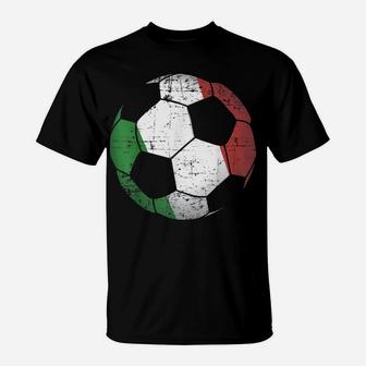 Italy Soccer Ball Flag Jersey Shirt - Italian Football Gift T-Shirt | Crazezy