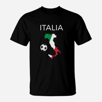 Italy Soccer Italian Italia Forza Azzurri T-Shirt | Crazezy