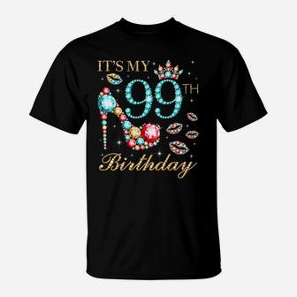 It's My 99Th Birthday Cute 99 Years Old Birthday Queen Sweatshirt T-Shirt | Crazezy