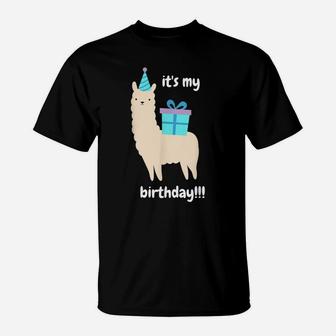 It's My Birthday Cute Alpaca Party Outfit Design T-Shirt | Crazezy AU