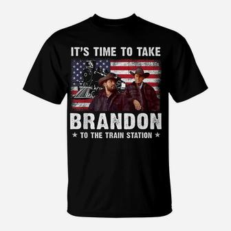 Its Time To Take Brandon To The Train Station Retro Vintage T-Shirt | Crazezy