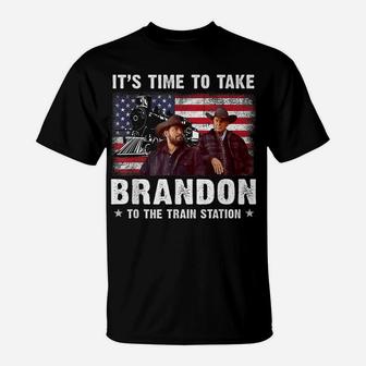 Its Time To Take Brandon To The Train Station Retro Vintage T-Shirt | Crazezy