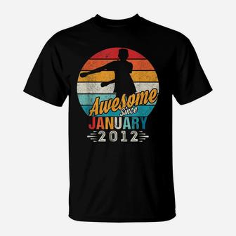 January 2012 Birthday Floss Present For 8 Year Old Boy Gift T-Shirt | Crazezy