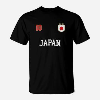 Japan Soccer Team 10 Retro Japanese Flag T-Shirt | Crazezy DE