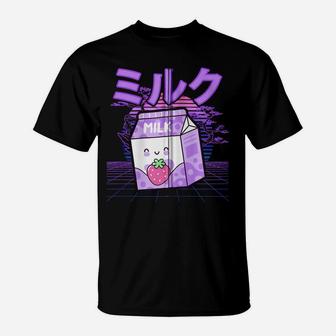 Japanese Kawaii Face Strawberry Milk Carton Funny Retro 90S Zip Hoodie T-Shirt | Crazezy DE