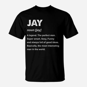 Jay Name Definition T-Shirt - Thegiftio UK