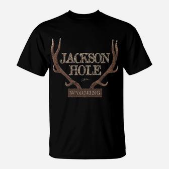 Jcombs Jackson Hole, Wyoming With Elk Antlers T-Shirt | Crazezy AU