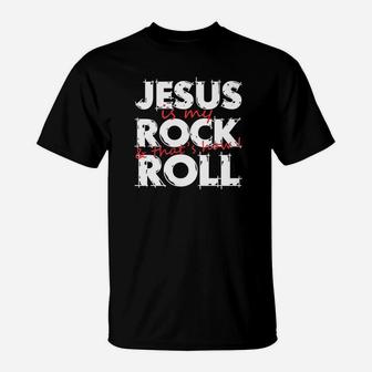 Jesus Is My Rock And Thats How I Roll Christian Rock T-Shirt - Thegiftio UK