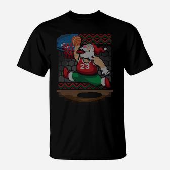 Jingle Baller Santa Claus Basketball Ugly Christmas Sweater Sweatshirt T-Shirt | Crazezy DE