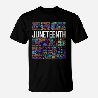 Juneteenth Words T-Shirt | Crazezy AU