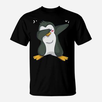 Just A Boy Who Loves Penguins Cute Dab Dance Boys Penguin T-Shirt | Crazezy