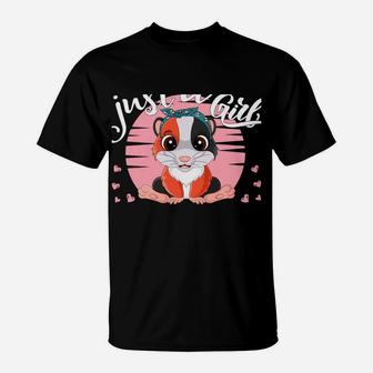 Just A Girl Who Loves Guinea Pigs Cute Pigs Lover Girls Kids Sweatshirt T-Shirt | Crazezy UK