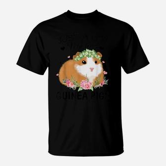 Just A Girl Who Loves Guinea Pigs Shirt Animal Lover Gift T-Shirt | Crazezy