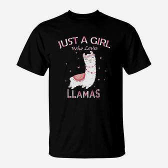 Just A Girl Who Loves Llamas T-Shirt | Crazezy DE