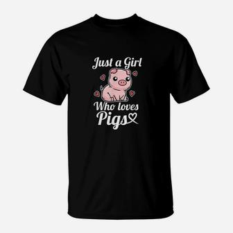 Just A Girl Who Loves Pigs Cute Pig Costume T-Shirt | Crazezy AU