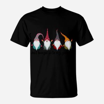 Just Hangin' With My Gnomies Christmas Funny Gnome Xmas T-Shirt | Crazezy