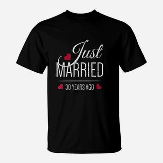 Just Married 30 Years Ago T-Shirt | Crazezy