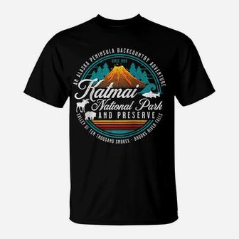 Katmai National Park Preserve Alaska Bear Watching Salmon Raglan Baseball Tee T-Shirt | Crazezy UK