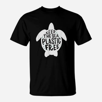 Keep The Sea Plastic Free Turtle T-Shirt | Crazezy UK