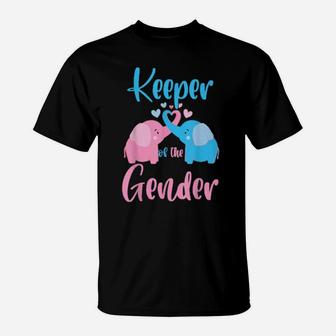 Keeper Of The Gender Elephant In Blue And Pink Party Idea T-Shirt - Monsterry UK