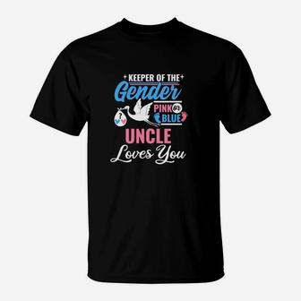 Keeper Of The Uncle Grandma Loves You Reveal Announcement T-Shirt - Monsterry AU