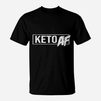 Keto Af Loving My Ketogenic Low Carb Diet Distressed T-Shirt - Monsterry UK