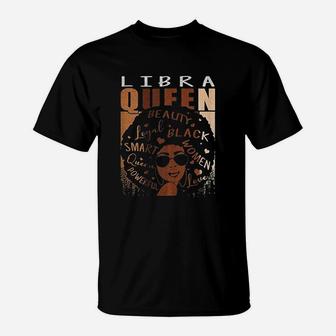 Ki Libra Queen Birthday Zodiac Costume Black Woman Gifts T-Shirt | Crazezy DE