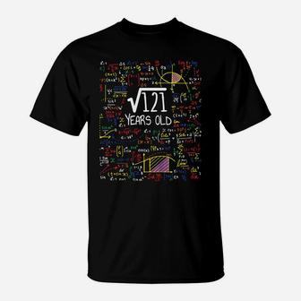 Kids 11Th Birthday Square Root Of 121 11 Years Old Math Lover T-Shirt | Crazezy AU