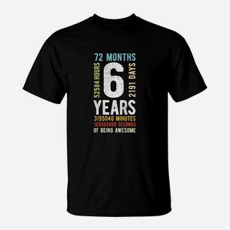 Kids 6Th Birthday 6 Years Old Vintage T-Shirt | Crazezy CA