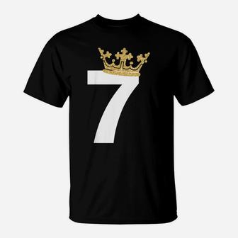 Kids 7Th Birthday Boy Prince Crown T-Shirt | Crazezy AU