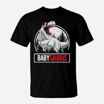 Kids Babysaurus Shirt For Kids Toddlers Birthday Party T-Rex Baby T-Shirt | Crazezy
