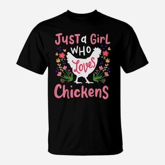 Kids Chicken Hen Love Cute Gift T-Shirt | Crazezy