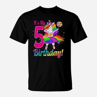 Kids Its My 5Th Birthday Unicorn Shirt 5 Year Old Girls Outfit T-Shirt | Crazezy DE