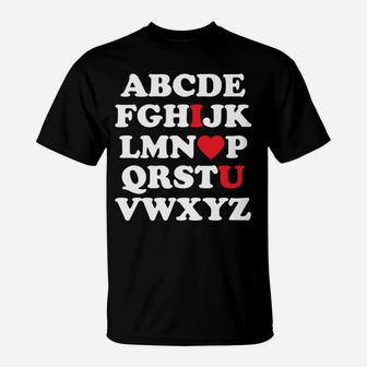 Kids Kids Valentines Day Abc I Love You Valentines T-Shirt - Thegiftio