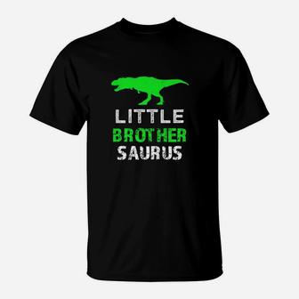 Kids Little Brother Saurus Funny Lil Bro Dino Trex T-Shirt - Thegiftio UK