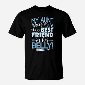 Kids My Aunt Has My New Best Friend In Her Belly - Cousin T-Shirt | Crazezy