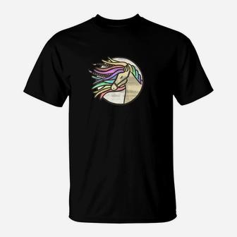 Kids Rainbow Cute Horse Novelty Cute Horse Gifts For Girls T-Shirt - Thegiftio