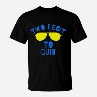Kids Two Legit To Quit Funny 2Nd Birthday Gift T-Shirt | Crazezy AU