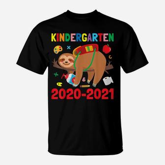 Kindergarten Sloth Funny 100 Days Of School Boys Girls Gift T-Shirt | Crazezy