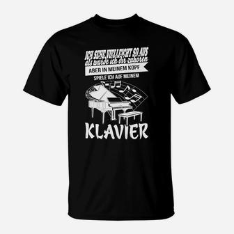 Klavier-Liebhaber T-Shirt, Motiv und Spruch für Musikfans - Seseable