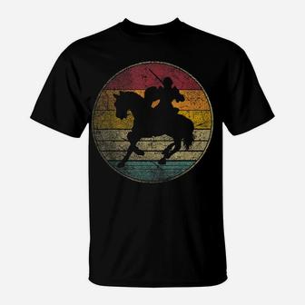 Knight Medieval Vintage Distressed Retro Silhouette England T-Shirt | Crazezy