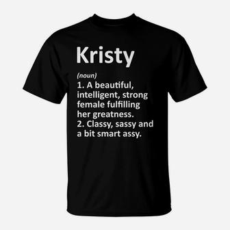 Kristy Definition Personalized Name Funny Christmas Gift T-Shirt | Crazezy
