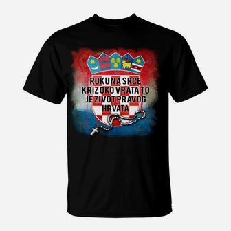 Kroatisches Patriotisches T-Shirt, Nationale Symbole & Slogan - Seseable