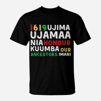 Kwanzaa Shirt Seven Principles Afro-American Kwanza Symbols Sweatshirt T-Shirt | Crazezy CA